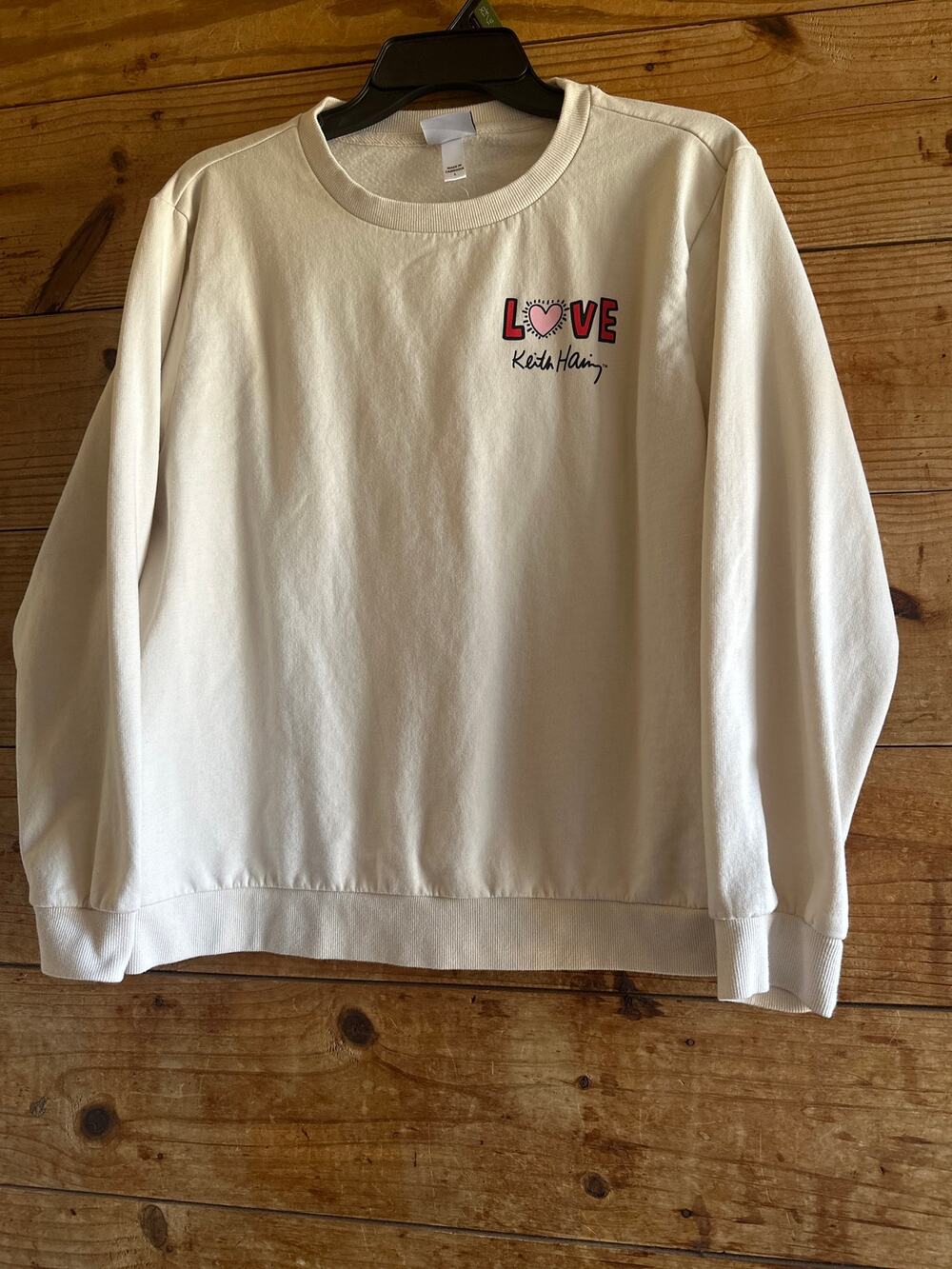 Keith Haring Love Graphic Print Sweater